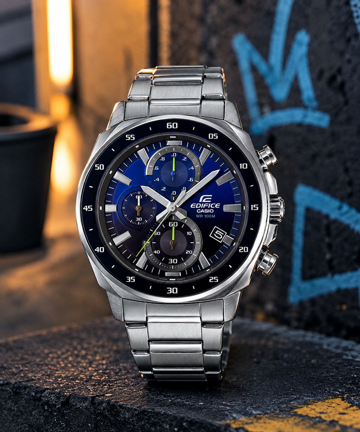Casio Edifice Azul y Negro – Técnico y Contemporáneo