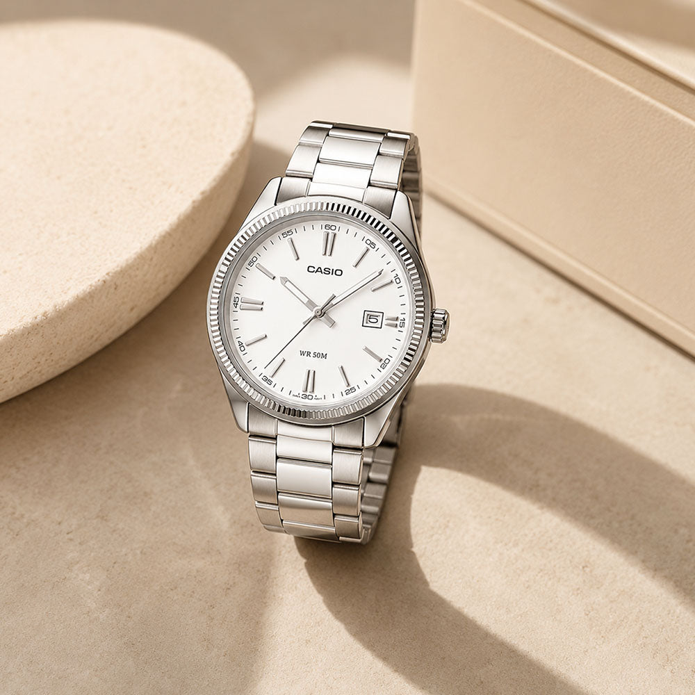 Reloj Casio Mujer Original – Esfera Plateada