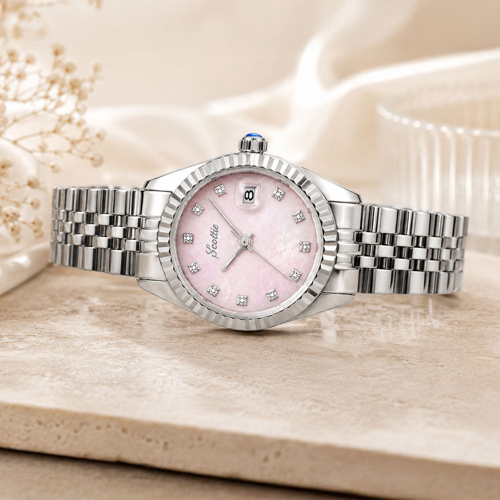 Reloj Scottie Mujer Original Glendora Esfera Rosada